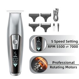 Hair Clippers for Men, Hair Clipper Mens Professional Hair Trimmer Electric Hair Cutting Machine LED Display Rechargeable Trimmer For Men