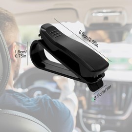 FL HUA 6 Pcs Sunglasses Holder for Car, Car Glasses Holder Sun Visor Clip Black, Car Sunglasses Holder Clip Car Dashboard Glasses Holder for Glasses, Cards and Notes
