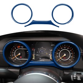 RT-TCZ for Jeep JL Dashboard Instrument Panel Gauges Trim Ring Cover for Jeep Wrangler JL JLU Gladiator JT 2018-2023 Blue Interior Accessories 3pcs