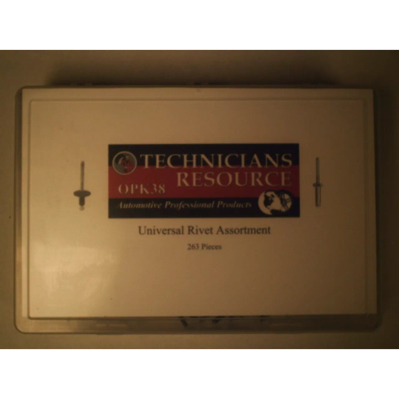 Technicians Resource OPK38 Metal Rivet Popular Assortment (263 Pcs)