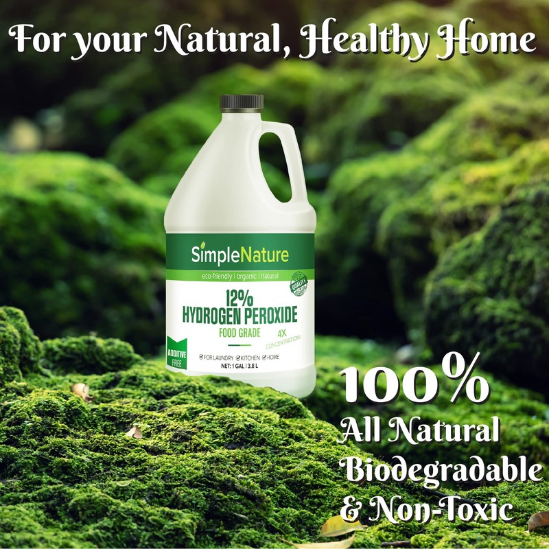 SimpleNature 12% Food Grade Hydrogen Peroxide Solution - 1 Gallon