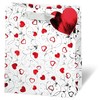 bsb Gift Bag Paper Bag Silver Hearts Book Format
