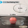 LERIYUFS 2.4L Glass Baking Dish for Oven, Borosilicate Glass Casserole