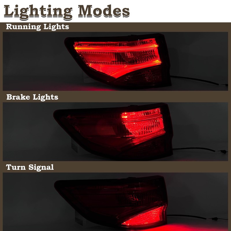 KAMDKI LH LED Tail light Assembly Fit for 2014 2015