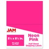 JAM PAPER Shipping Labels - Half Page - 139.7 x