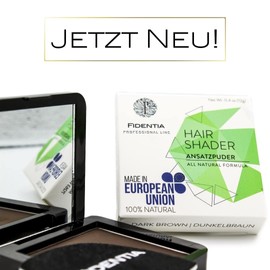 Fidentia Premium Hair Shader | 100% Natural Hair Concealer | EU Made Root Powder - 12 g, Dark Brown