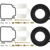 2-Pack Carburetor Carb Rebuild Repair Kits with Diaphragm Float Replacement
