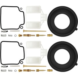 2-Pack Carburetor Carb Rebuild Repair Kits with Diaphragm Float Replacement for Honda Rebel 450 CMX450C CMX450CL 1986-1987