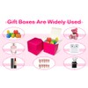 XAGLVV 25 PCS Hot Pink paper Gift Boxes， 4x4x4 inch