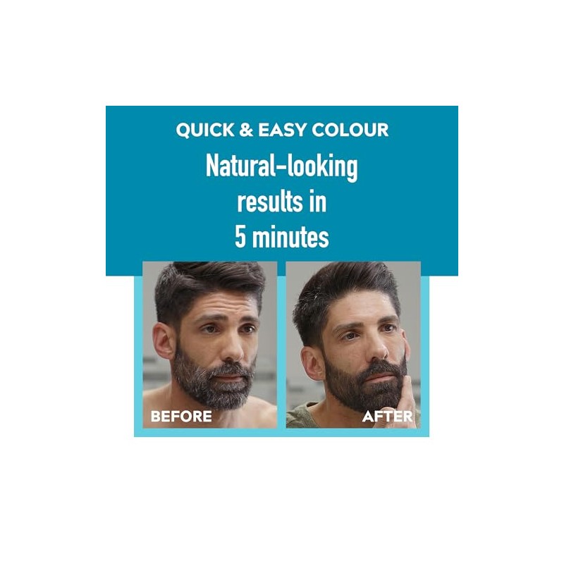 Just for men Moustache & Beard Jet Black Dye, Eliminates