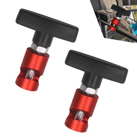 lekiliky 2PCS Car Hood Prop Struts Clamp, Vehicle Trunk Gas Spring Anti-Slip Fixing Tool, Alloy High-Hardness Lift Bar Support Clamp with Brass Core Protectio, for Support Rods up to 3/8" (Red)