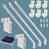 12-Inch Wire Shelving Support Bracket Set - Complete Hardware Kit