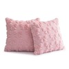 set of 2 Pink Cushion Covers 45 x 45 Bow