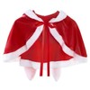 JNGUOSICN Women Christmas Cloak Santa Claus Hooded Cape Short Red