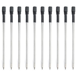 Gullor Ballpoint Pen Refills, Pack of 10, Length 82 mm, Black Ink
