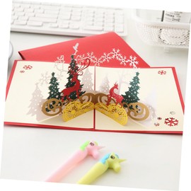 NUOBESTY Christmas Thanks Cards Birthday Greeting Cards Christmas DIY Greeting Cards DIY Birthday Card Kits Birthday Blessing Cards Birthday Paper Card Christmas Greeting Card 3D Business