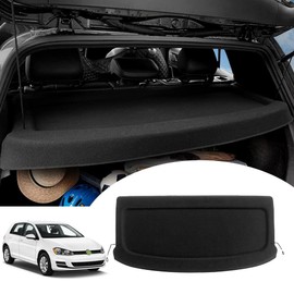 Powerty Cargo Cover for 2015-2018 2019 Volkswagen Golf Mk7 GTI Accessories Trunk Cover Luggage Cover Retractable Trunk Shielding Shade Cargo No Gap