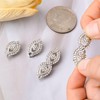 WANDIC Cloak Clasp Fasteners, 3 Pcs 3.4CM Silver Clips with