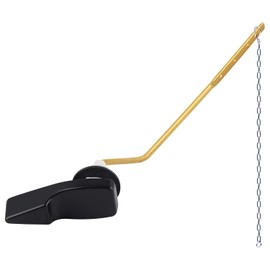 Hygie Rinse Universal Toilet Trip Lever Compatible with American Standard/Mansfield Toilet Handle, Toilet Tank Side/Angle Mount Handle Replacement Kit with Flapper Chain, Matteblack