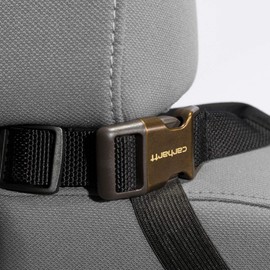 Carhartt Quick-Fit Nylon Duck Seat Protector, Durable Pet Seat Cover, Bucket Seat & Bench Seat Throws, Bench Seat Throw (Black)