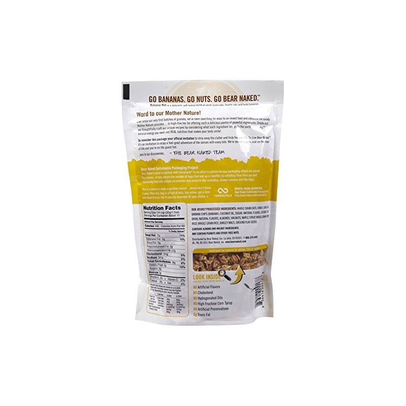 Bear Naked 100% Natural Granola - Banana Nut - 12