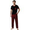 YUSHOW Mens Pyjamas Sets Short Sleeve Pjs Set Soft Loungwear
