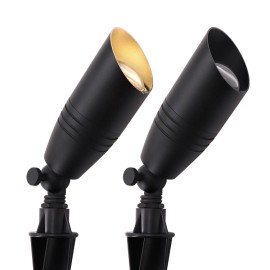 IP65 Waterproof Landscape Lighting 12V MR16 Garden Spike Accent up Light Led Low Voltage Brass Outdoor SpotlightsColor: Matt Black, Emitting Color: According to bulbs, Lamp Power(W): 0