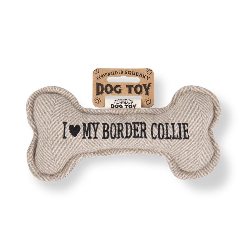 History & Heraldry Squeaky Dog Toy (I my Border Collie)