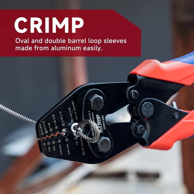 iCrimp Wire Rope Crimping Tool with Built-in Cutter Kit, with