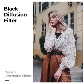 K&F Concept Square Black-mist 1/8 Filter, 100 * 100 * 2mm, Soft Diffusion, Optical Glass, HD Anti-Scratch, Anti-Reflection Green Coating, Nano Series