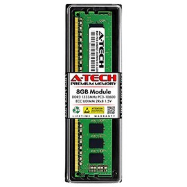 A-Tech 8GB Memory RAM for HP Z420 Workstation - DDR3 1333MHz PC3-10600 ECC Unbuffered UDIMM 2Rx8 1.5V - Single Server