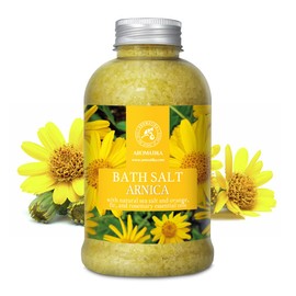 AROMATIKA Arnica Bath Salt with Orange & Rosemary Essential Oils – 600g Aromatherapy Bath Soak for Good Sleep, Relaxation & Stress Relief, Natural Bath Salt for Body Care, Beauty & Home Spa, Gift Idea