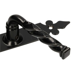 KOTARBAU® Door Handle 72 mm PZ Door Handle Door Fitting Door Handle Set Decorative Black Universal Indoor Outdoor Wrought Iron Rust Resistant