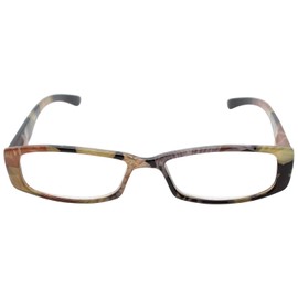 Calabria 746 Tropical Print Reading Glasses w/Matching Case in Brown +3.25