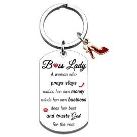 FAFQBING Boss Lady Stocking Stuffers Best Boss Gift Boss Lady Gifts for Women Bosses Keychian Funny Office Gift Manager Present for Woman Leadership Birthday Christmas Gifts