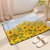 Housekeeping technology 1+1 washable beautiful flower diatomaceous earth mat, cherry