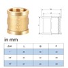 Nutmanel Brass Sleeve 1/2 Inch 2 x Female Thread Connector