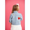 Mud Pie Girl Denim Ruffle Patch Jacket
