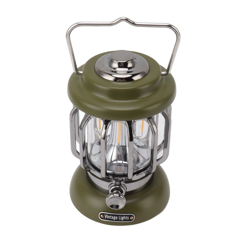 Retro Camping Light Rechargeable Warm Light Vintage Lamp Hanging Tent