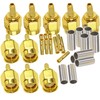 10pcs RP SMA Crimp Connector, RP-SMA Male Plug Crimp Straight