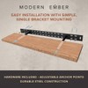 Modern Ember 20 Inch Floating Mantel Shelf Bracket - Powder