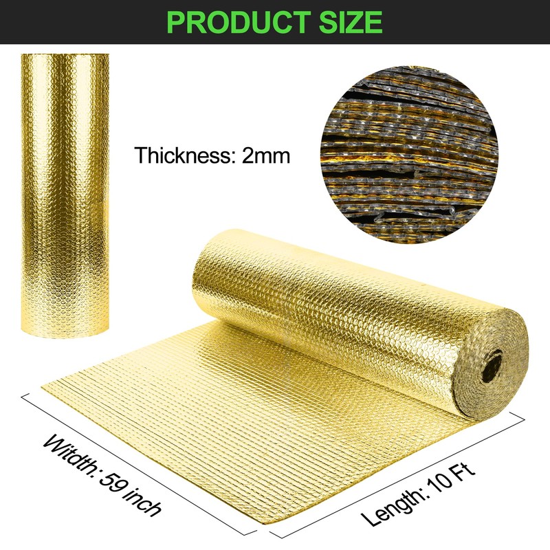 Reflective Insulation Roll 59inch x 10Ft Double Bubble Reflective Aluminum
