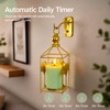 Vtobay LED Flameless Candles with Candle Grease,Vertical Stripe Battery Operated