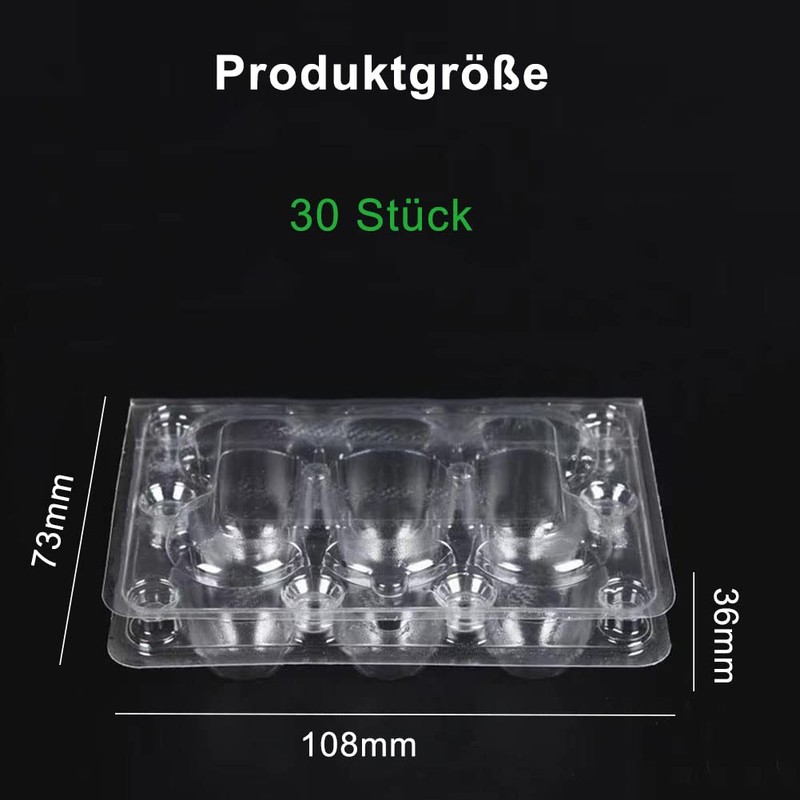 Pack of 30 Quail Egg Boxes, Quail Egg Boxes, 6