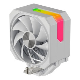 CPU Air Cooler with 4X6mm Heat Pipes,120mm Fan ARGB CPU Cooler 1650rmp,CPU Air Cooler AMD AM5/AM4/AM3 Series,CPU Air Cooler 6.1’’ Height Compatible with Intel LGA 1851/1700/1851/1155/1156/2011(White)