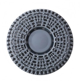 WJCCLYJC 5.5 in Shower Hair Drain Catcher with Weighted Metal Core and Non-Slip Base, Modern Minimalist Design, Fits Most Standard Shower, Bathroom, Laundry and Kitchen Drains (Grey)