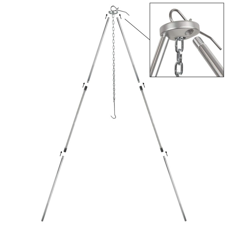 Lomo Cooking Tripod - Lightweight Aluminium Stand for Camping and