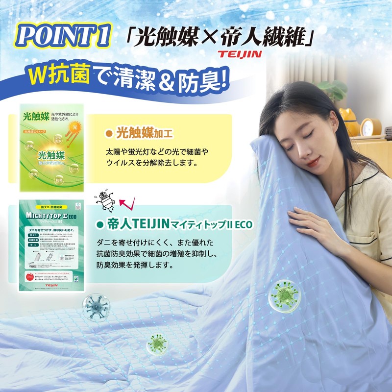 LUCKINSLEEP Qmax 0.42 Comforter, Single Cooling Feel, Super Soft, Covered