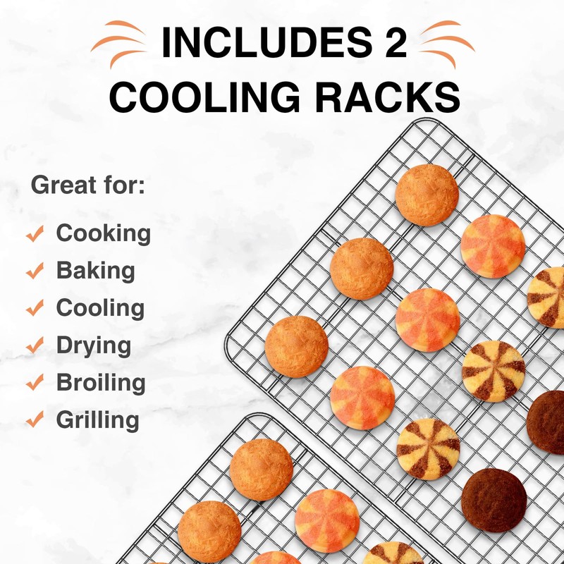 Cooling Rack for Baking 2-Pack, 15 x 10 Inches Baking