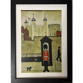 Greetingles Lowry-Style Framed Print. Beautiful Black Ash Frame (Lowry, PT On Guard)